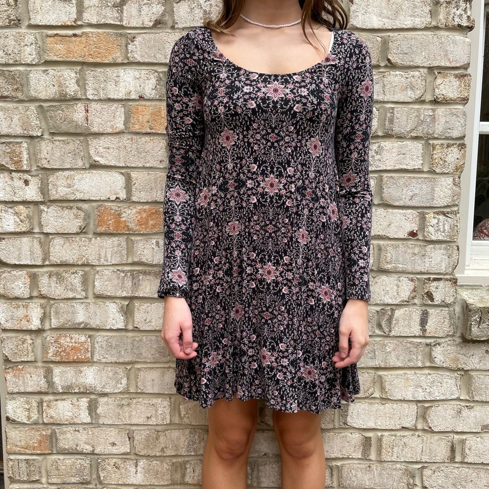 Long sleeve floral dress